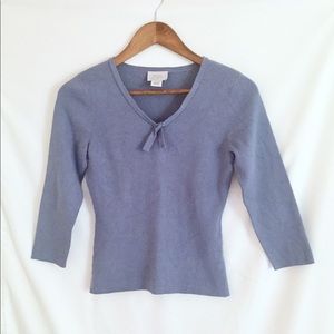LOFT 3/4 Sleeve Blue Sweater, Sz S